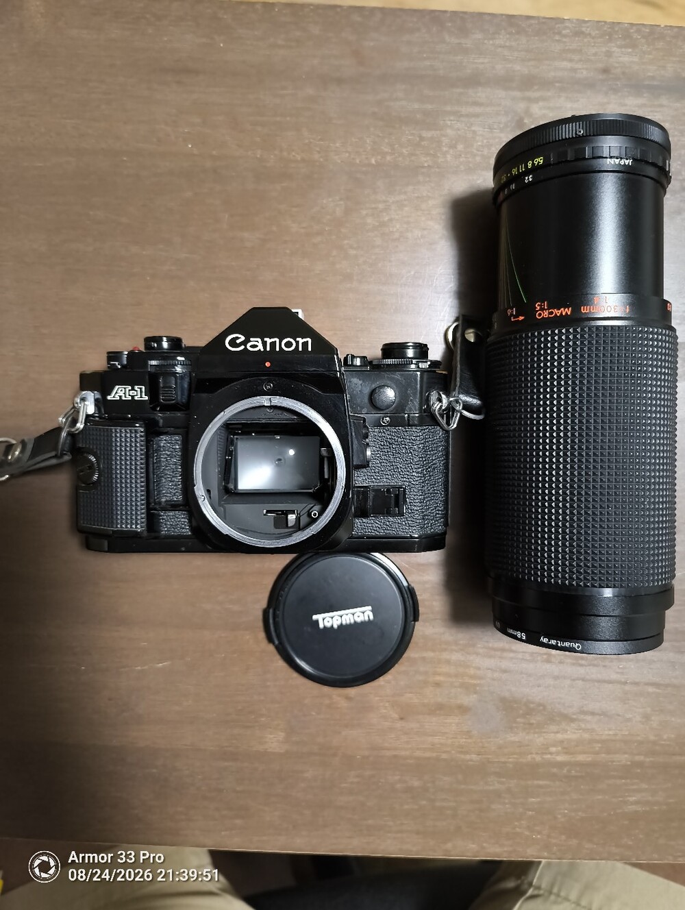Canon A-1 Camera.                                    W/Topman 58mm 1=80-300 mm